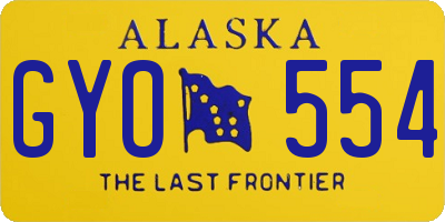 AK license plate GYO554