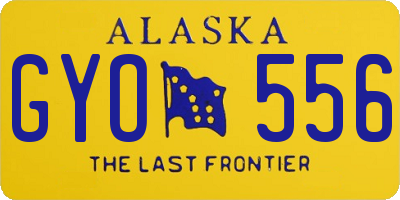 AK license plate GYO556