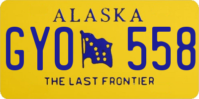 AK license plate GYO558