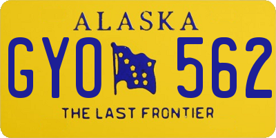 AK license plate GYO562