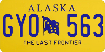 AK license plate GYO563