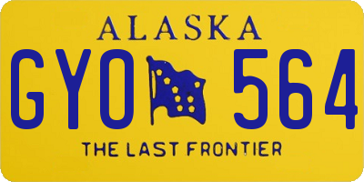 AK license plate GYO564
