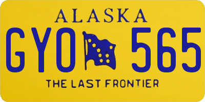 AK license plate GYO565