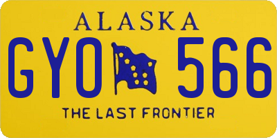 AK license plate GYO566
