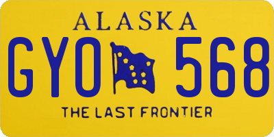 AK license plate GYO568