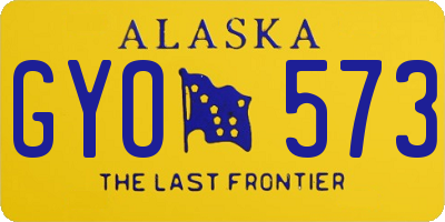 AK license plate GYO573