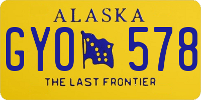AK license plate GYO578