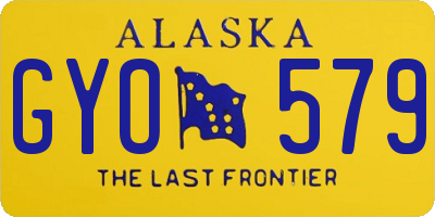 AK license plate GYO579