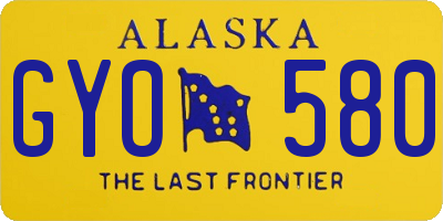 AK license plate GYO580