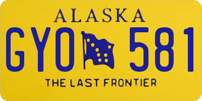 AK license plate GYO581