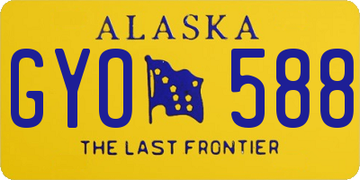 AK license plate GYO588