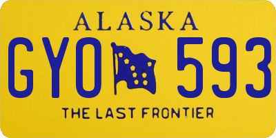 AK license plate GYO593