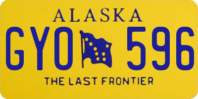 AK license plate GYO596