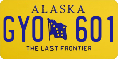 AK license plate GYO601