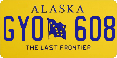 AK license plate GYO608