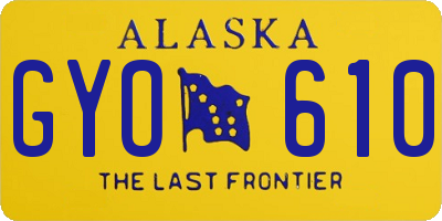 AK license plate GYO610