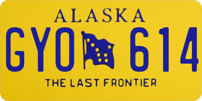 AK license plate GYO614