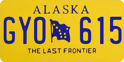 AK license plate GYO615