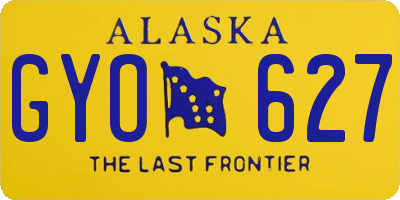 AK license plate GYO627