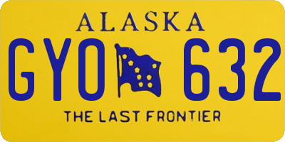 AK license plate GYO632