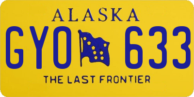 AK license plate GYO633