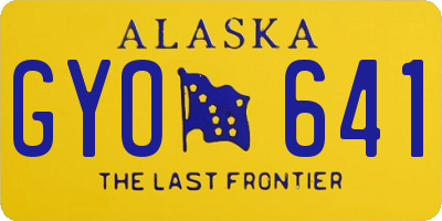 AK license plate GYO641