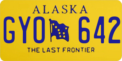 AK license plate GYO642