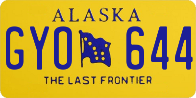 AK license plate GYO644