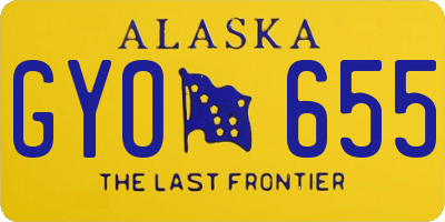 AK license plate GYO655