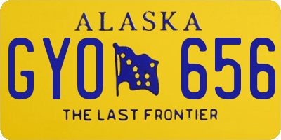 AK license plate GYO656