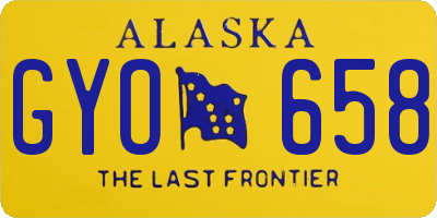 AK license plate GYO658