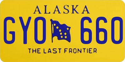 AK license plate GYO660