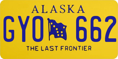 AK license plate GYO662