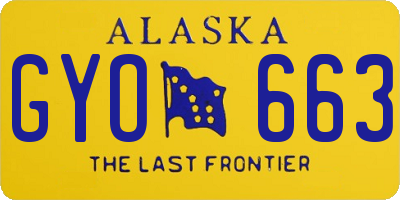 AK license plate GYO663