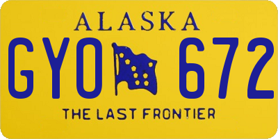 AK license plate GYO672