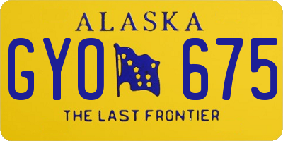 AK license plate GYO675