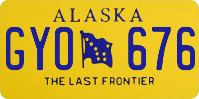 AK license plate GYO676