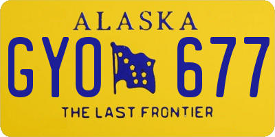 AK license plate GYO677