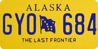 AK license plate GYO684