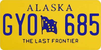 AK license plate GYO685