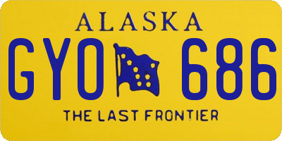 AK license plate GYO686
