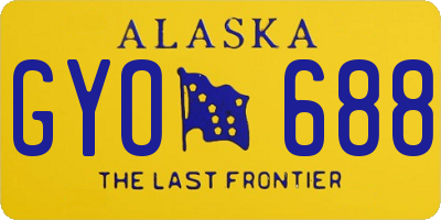 AK license plate GYO688