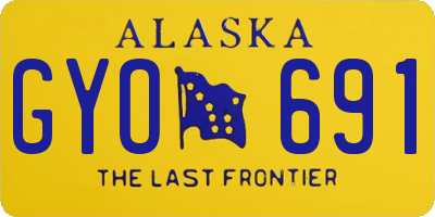 AK license plate GYO691