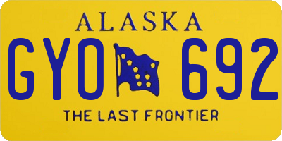 AK license plate GYO692
