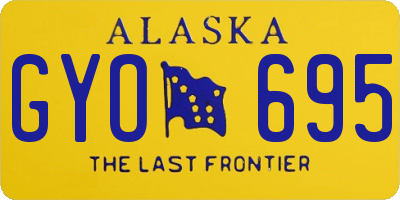 AK license plate GYO695