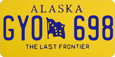 AK license plate GYO698