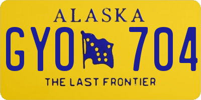 AK license plate GYO704