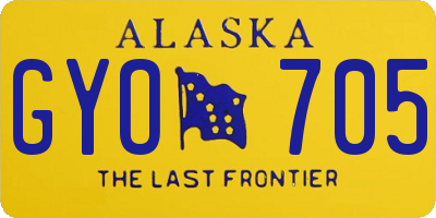 AK license plate GYO705