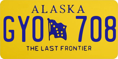 AK license plate GYO708