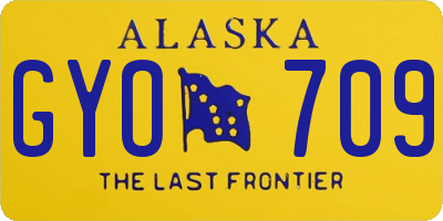 AK license plate GYO709